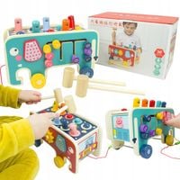 LT301 WBIJAK SŁOŃ DREWNIANY MONTESSORI KOSTKA EDUKACYJNA