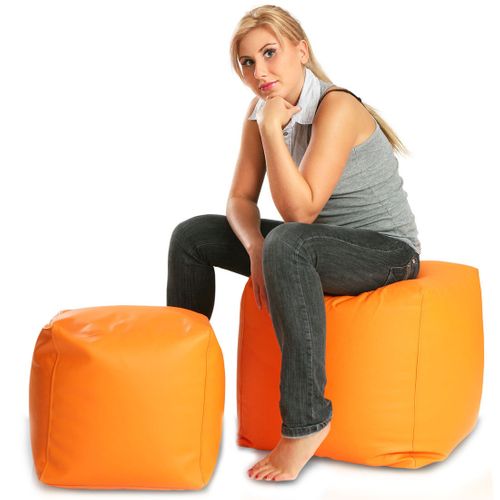 Pufa Cube Small Ekoskóra Dolaro - czerwony, Rozmiar - small na Arena.pl