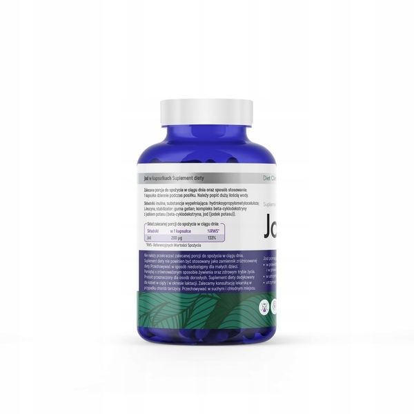 Jod – jodek potasu KJ3 w cyklodekstrynie 180 kaps. Dr Ewa Dąbrowska zdjęcie 2