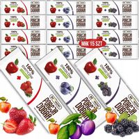 PORCJA DOBRA PRZEKĄSKI OWOCOWE LISTKI 15szt 0,24kg Truskawka Śliwka Jeżyna