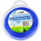 Żyłka do podkaszarki 2,4mm 50m sześciokąt John Gardener