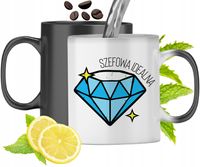 Kubek Magiczny Dla Szefowej Zmieniający Kolor Z Nadrukiem Ze Zdjęciem