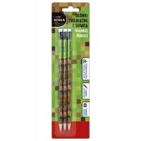 Ołówek Hb Z Gumka Troj Nadruk Kidea Op3Szt B/C