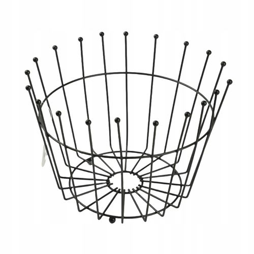 METALOWY KOSZYK NA OWOCE WARZYWA DRUCIANY OZDOBNY CZARNY KOSZ OKRĄGŁY 25 CM na Arena.pl