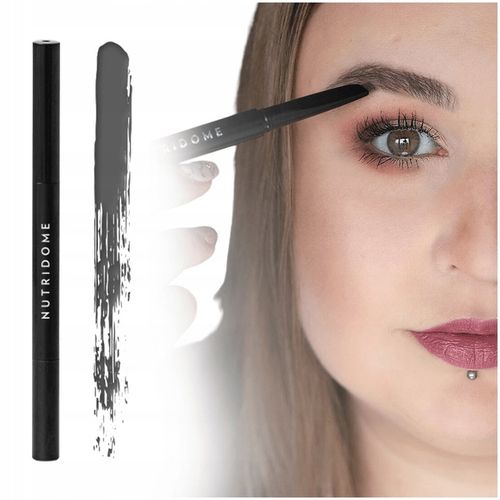 KREDKA DO BRWI ze szczotką GRAFITOWA z OLEJKIEM RYCYNOWYM miękka NUTRIDOME na Arena.pl