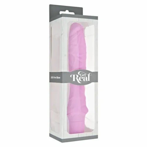 get real classic pink - duży silikonowy model z 7 trybami wibracji 24,9 cm na Arena.pl