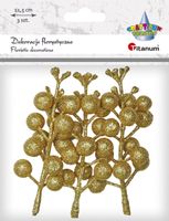 dekoracje florystyczne gałązka winobluszczu złoty brokat titanum