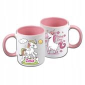 FOTO KUBEK kolorowe kubki JEDNOROŻCE z imieniem