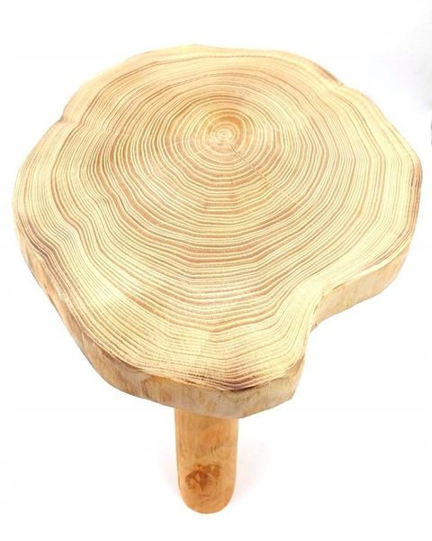 STOŁEK TABORET DREWNIANY 35cm SZLIF zdjęcie 8