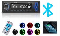 Radio Samochodowe Bluetooth 1-Din Radioodtwarzacz Pilot Usb Mp3 Sd Aux Rgb