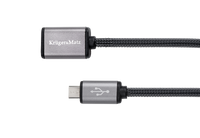 KM0332 Kabel USB - micro USB gniazdo-wtyk 1.0m Kr