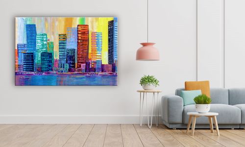 OBRAZ NA PŁÓTNIE PROSTOKĄTNY - Wieżowce na Arena.pl