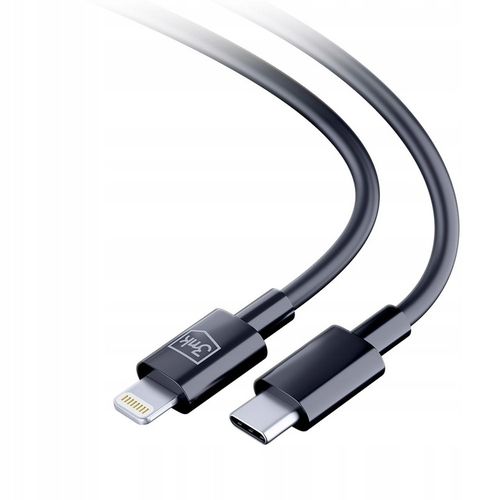 Czarny Kabel USB-C to Lightning 20W 5A 1.2m - 3mk Hyper Cable Black na Arena.pl
