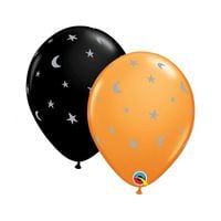 balony gwiazdki,księżyc 11" halloween 25szt.