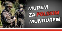 BANER oczkowany ŚWIĘTO WOJSKA POLSKIEGO 150x75cm murem za POLSKIM mundurem