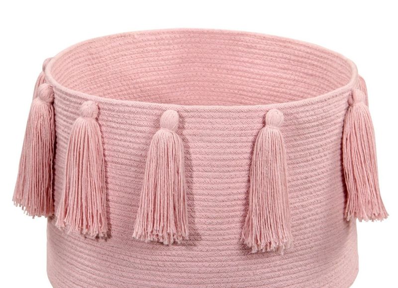 Lorena Canals Kosz dekoracyjny Tassels Pink zdjęcie 2