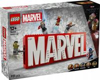 76313 - lego super heroes - logo marvel z minifigurkami