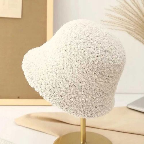 BUCKET HAT KAPELUSZ JESIEŃ ZIMA WIOSNA BOUCLE BUKLA BARANEK BEAR KOL 3006 na Arena.pl