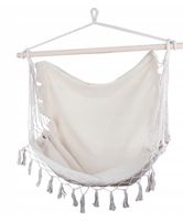 BIAŁY ECRU BOHO HAMAK BRAZYLIJSKI FOTEL NATURALNY