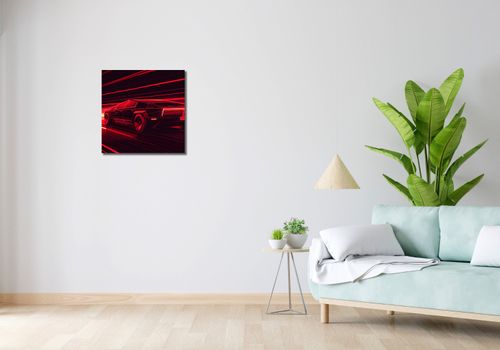Obraz 50x50cm Prędkość w Czerwonym Neonie na Arena.pl