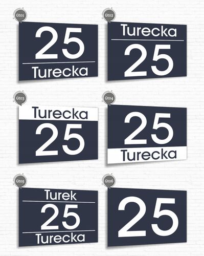 Tabliczka Tablica ADRESOWA Numer domu 20x15 cyfry ulica dibond antacyt na Arena.pl