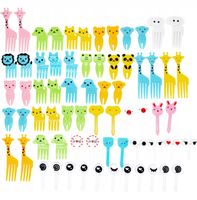 WIDELCZYKI DO PRZEKĄSEK OWOCÓW WARZYW DLA DZIECI KOLOROWE ZESTAW 68SZT