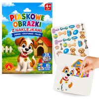 piaskowe obrazki z naklejkami - pies