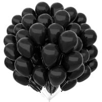 Balony lateksowe czarne dekoracyjne na urodziny 30,5 cm 100 sztuk mocne