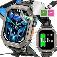 Zegarek męski Czarny smartwatch RUBICON BATERIA 1000 mAh ! do 30 DNI! R