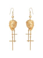 Kolczyki krzyże i lew (P22/WIO/75AU)