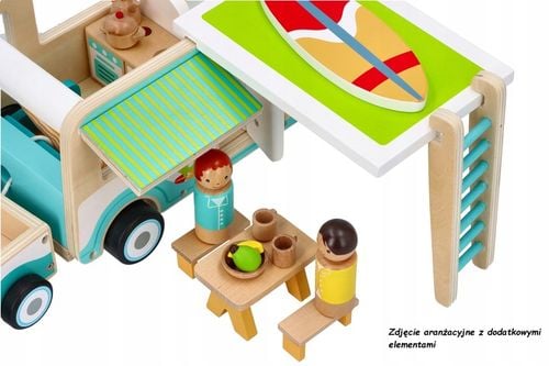 ADAMTOYS KAMPER DLA DZIECI POJAZD PODRÓŻNY AUTKO ZABAWKOWY POJAZD SURF VAN na Arena.pl