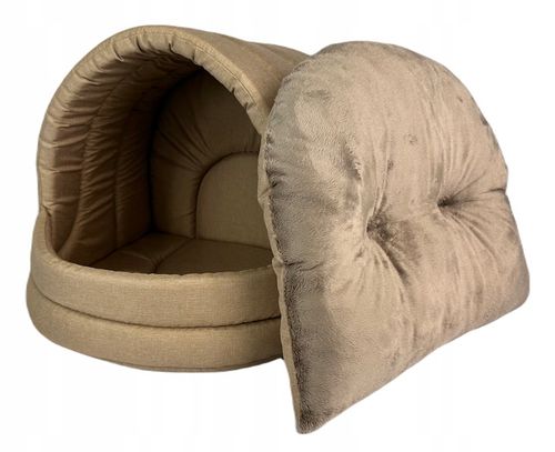 Legowisko Dla Psa Dużego Owalne Budka Materac Poduszka Materiałowe Buda L na Arena.pl
