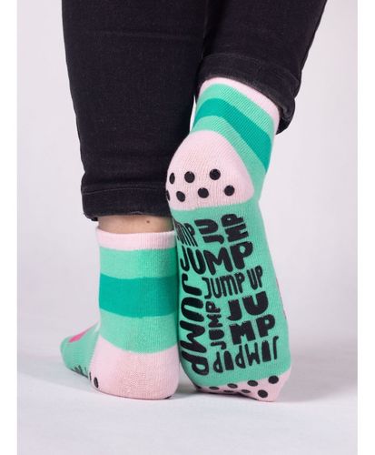 SKARPETKI KRÓTKI NA TRAMPOLINY ABS SKS-0021 27-30 wzór - dziewczynka na Arena.pl