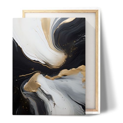 Obraz Canvas Styl GLAMOUR Złota Abstrakcja Marmur Dekoracja 40cm x 30cm na Arena.pl