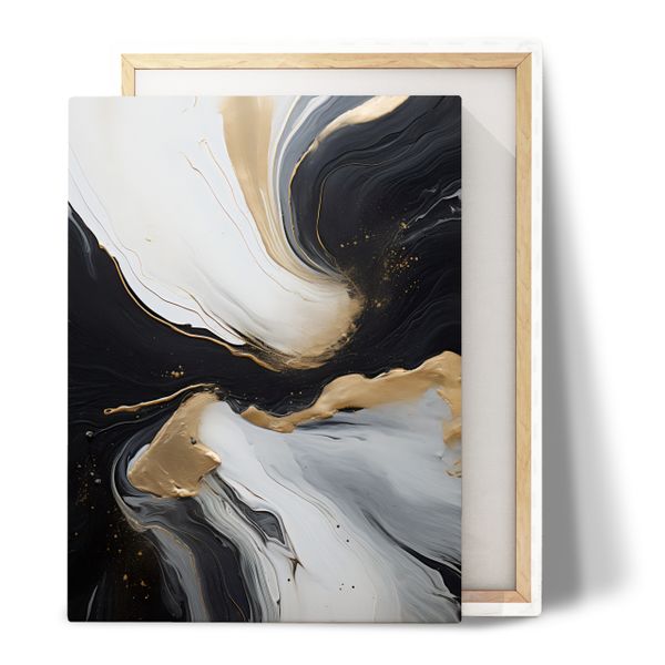 Obraz Canvas Styl GLAMOUR Złota Abstrakcja Marmur Dekoracja 40cm x 30cm zdjęcie 6