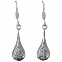 SREBRNE KOLCZYKI NA BIGLU Z CYRKONIAMI PRÓBA SREBRA 925