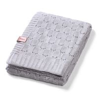 BABYONO Kocyk dzianinowy bambusowy SZARY