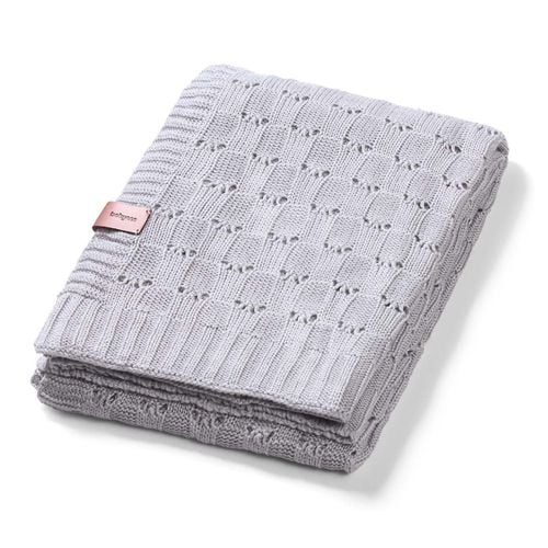 BABYONO Kocyk dzianinowy bambusowy SZARY na Arena.pl