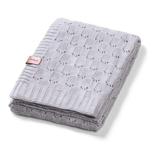 BABYONO Kocyk dzianinowy bambusowy SZARY zdjęcie 1