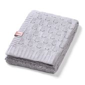 BABYONO Kocyk dzianinowy bambusowy SZARY