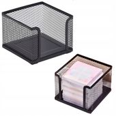 Przybornik na Karteczki Q-Connect Metalowy PB-01 TSG-613SB CZARNY Organizer