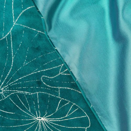 Bieżnik dekoracyjny/ szarfa BLINK-18 35x180 c.turkusowy w lilie wodne na Arena.pl