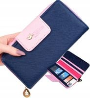 Damski Podwójny Duży Portfel Na Zamek Elegancki