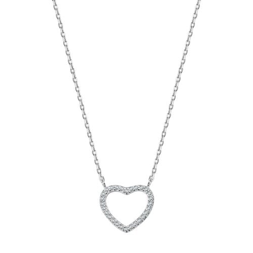 srebrne naszyjnik serce z cyrkoniami na Arena.pl