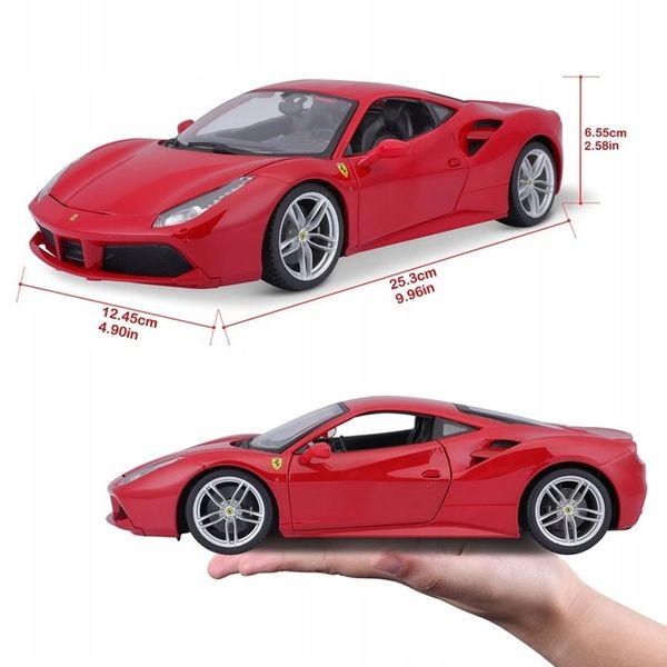 Ferrari 488 GTB 1:18 model Bburago 18-16008 zdjęcie 7