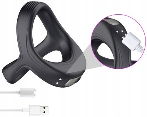 WIBRUJĄCY PIERŚCIEŃ RING NA PENISA I JĄDRA 10 FUNKCJI WIBRACJI COCK RING na Arena.pl