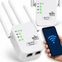 MOCNY WZMACNIACZ SYGNAŁU WIFI 4-ANTENY 300MB/s 2.4 GHz REPEATER ZEWNĘTRZNY