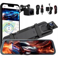 KAMERA SAMOCHODOWA EKRAN DOTYKOWY LUSTERKO HD KAMERA COFANIA WODOODPORNA