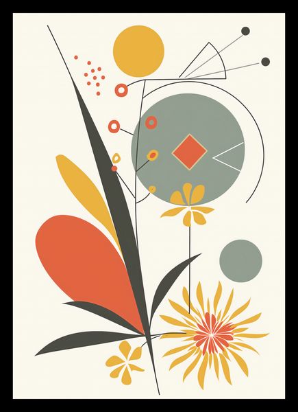 Plakat 21x29,7cm Geometryczny Ogród zdjęcie 2