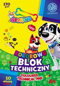 BLOK TECHNICZNY KOLOROWY 170G 10KOL ASTRINO